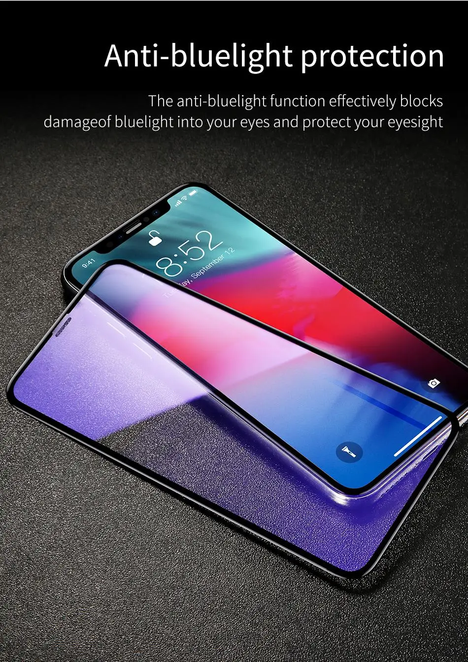 Защитная пленка Baseus 0,3 мм для iPhone Xs Max X S Xr, закаленное стекло 3D, полное покрытие, Защитное стекло для iPhone Xsmax, защита
