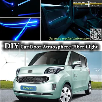 

For KIA Ray interior Ambient Light Tuning Atmosphere Fiber Optic Band Lights Inside Door Panel illumination Not EL lightRefit