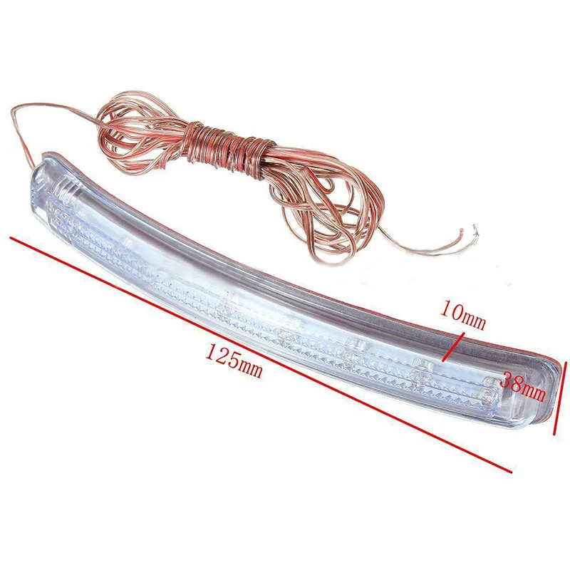 2pcs/set  Universal Car LED Rearview Mirror Strip Light Turn Signal Bumper Lamp