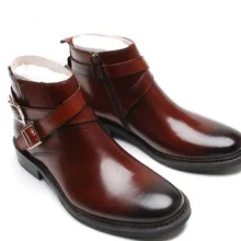 Г. Весенние мужские ботильоны из натуральной кожи осенние военные ботинки с острым носком Свадебная обувь ковбойские ботинки рабочие ботинки