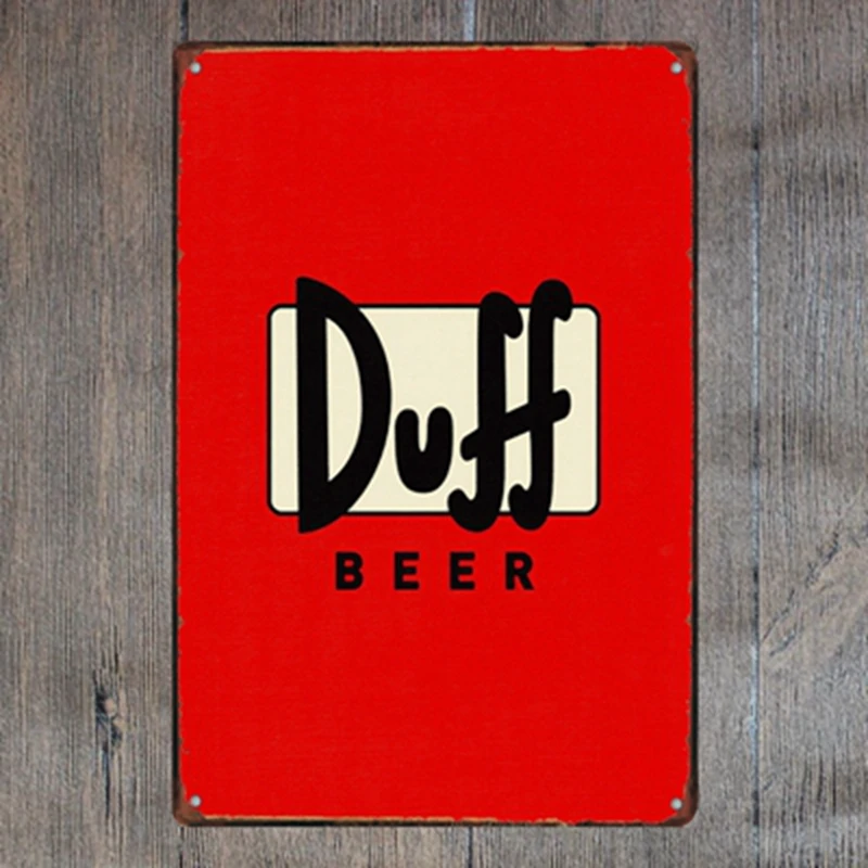 

fashion 20*30cm duff beer love beer to alcohol protect your hands Tin Sign outdoor Wall Art decoration Bar Metal Paintings