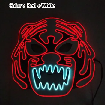 

Full Face Covered EVA Tiger Mask LED Purge Mask Cosplay Funny Glow Party Supplies For Halloween Carnival Party Masks