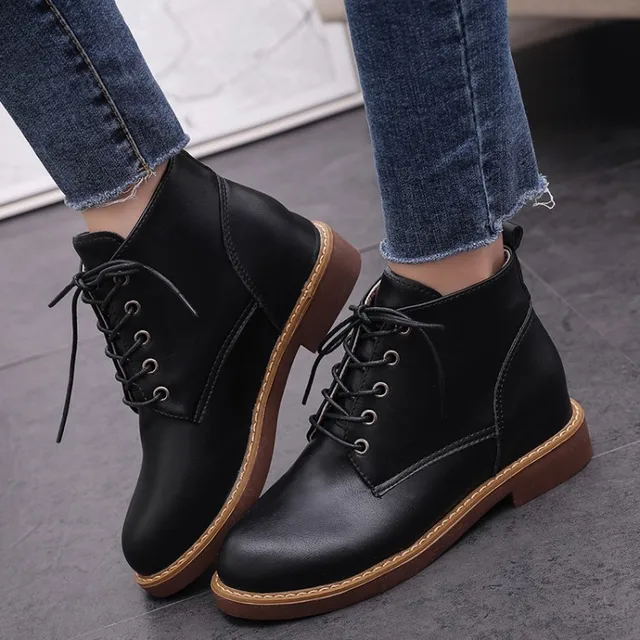 Fashion Leather Dr Martin Boots Fur Martin High Top Casual Shoes Ankle ...