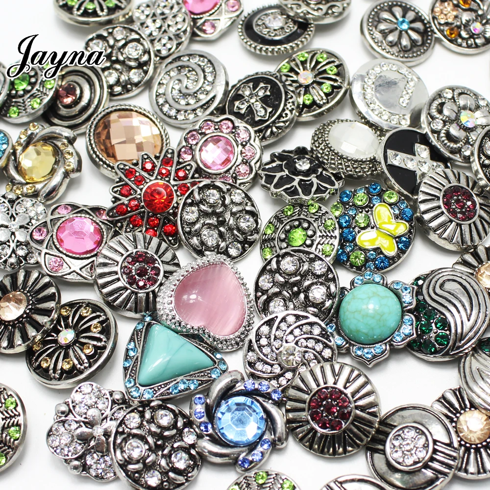 10pcs/lot mixed snaps jewelry 18 20mm ginger snaps buttons