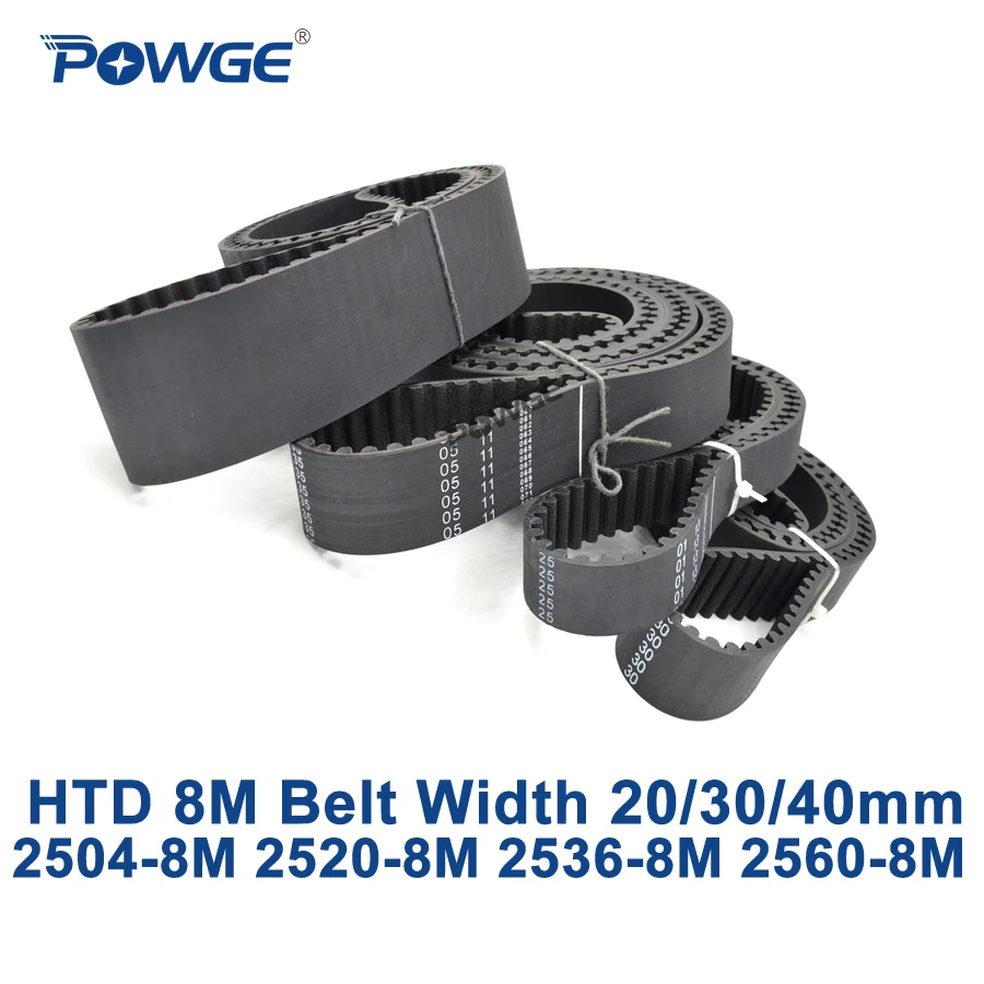 Powge Htd 8m Synchronous Timing Belt C=2504/2520/2536/2560 Width 20/30/40mm  Teeth 313 315 317 320 Htd8m 2504-8m 2520-8m 2560-8m - Transmission Belts -  AliExpress