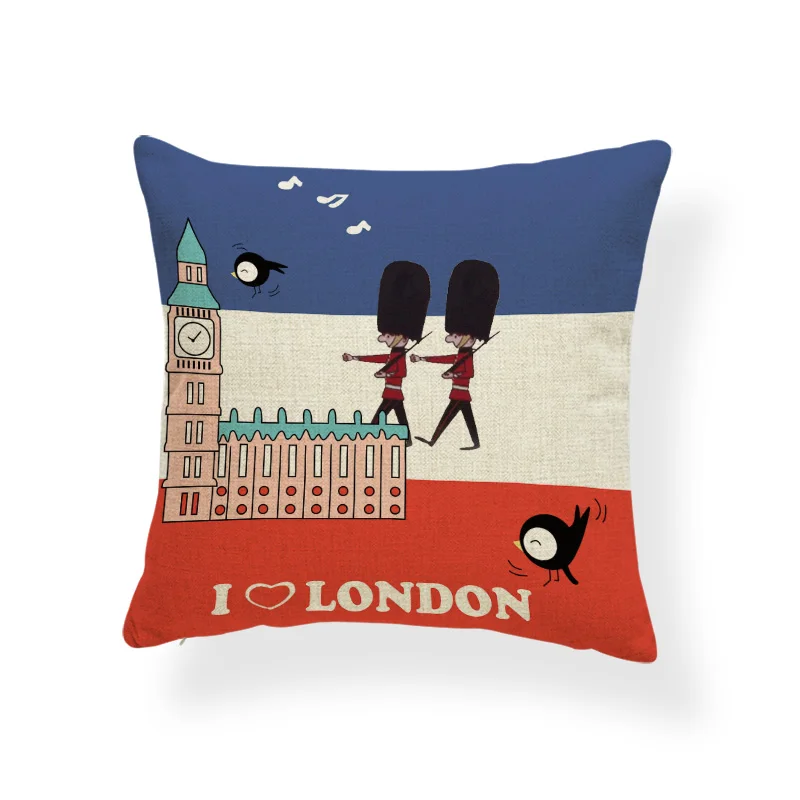 Подушка I Love London Big Ben декоративная подушка с изображением Парижа башни солдата