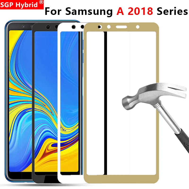 Защитный Стекло для samsung A5 A6 A7 A8 плюс 2018 закалённое защитное стекло чехол экрана