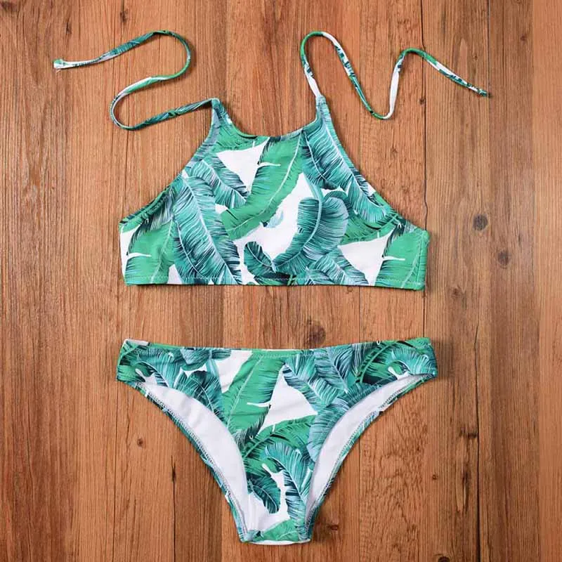 

Ladies Swimwear Set Printed Sling Bikini Briefs Swimsuits for Swimming FI-19ING
