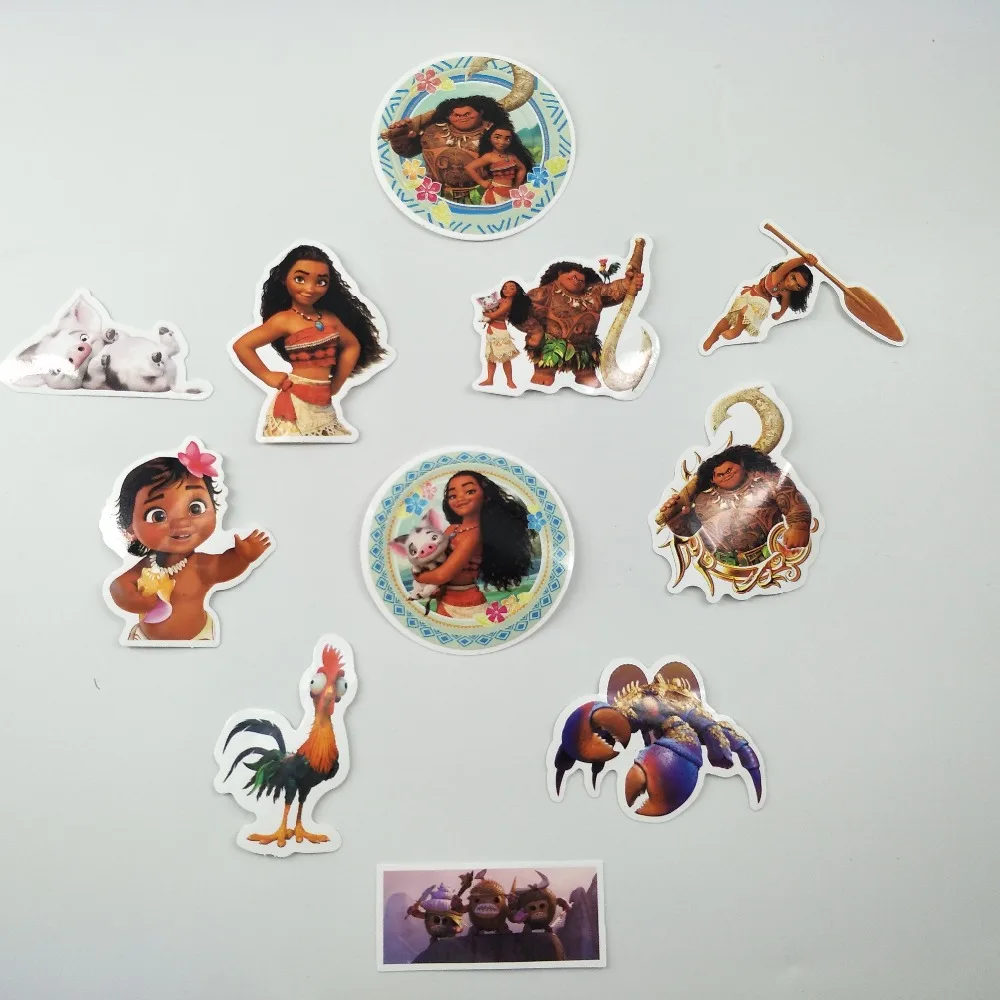 

New anime movie moana princess pvc model doll ten stickers vaiana cosplay action characters juguetes children's toys