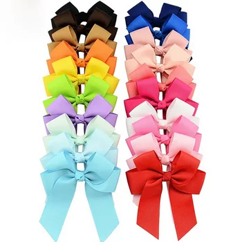 

20Pcs/40Pcs Lot Bowknot High Quality Solid Grosgrain Ribbons Cheer Bow With Alligator Hair Clip Boutique Kid Hair Accessory A171