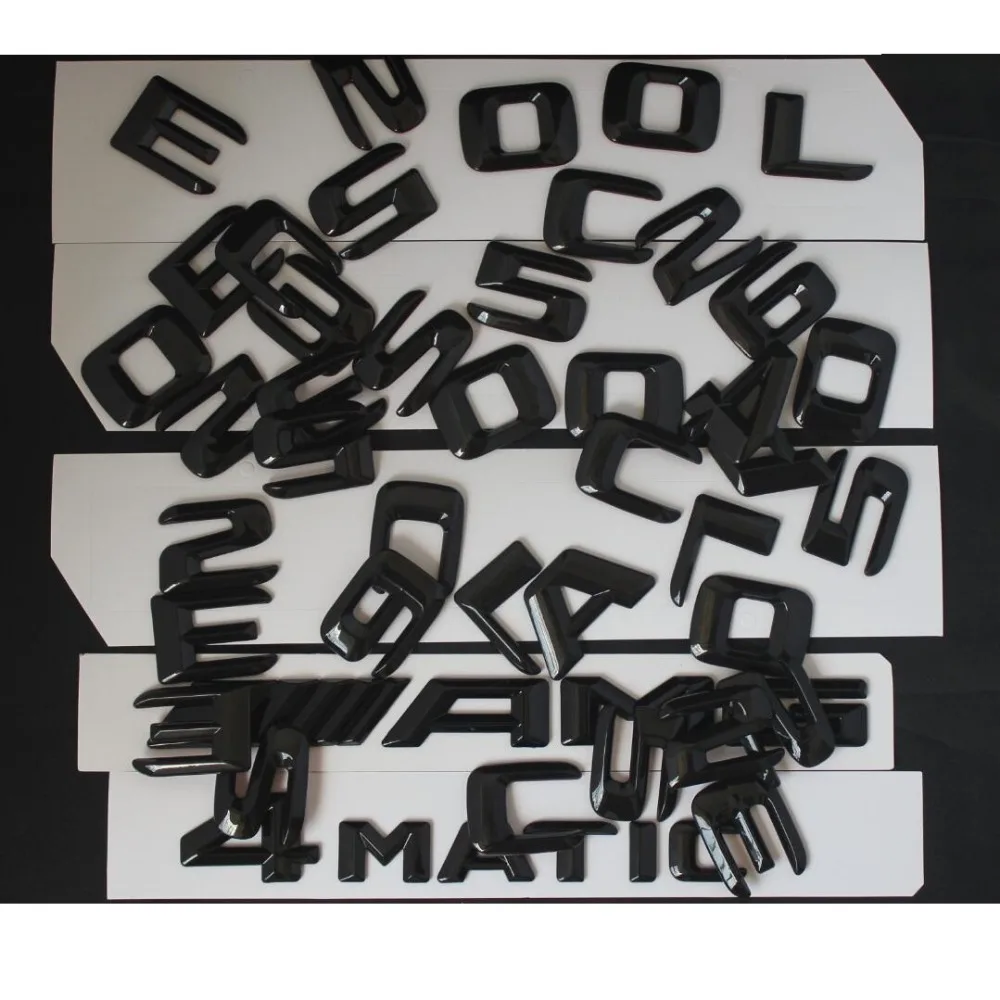 Emblema para Mercedes Gloss Preto Tronco Letras Número Emblema Benz Gl63 Amg Gl350 Gl400 Gl320 Gl500 Gl550 4 Matic 7 Automóveis e motos
