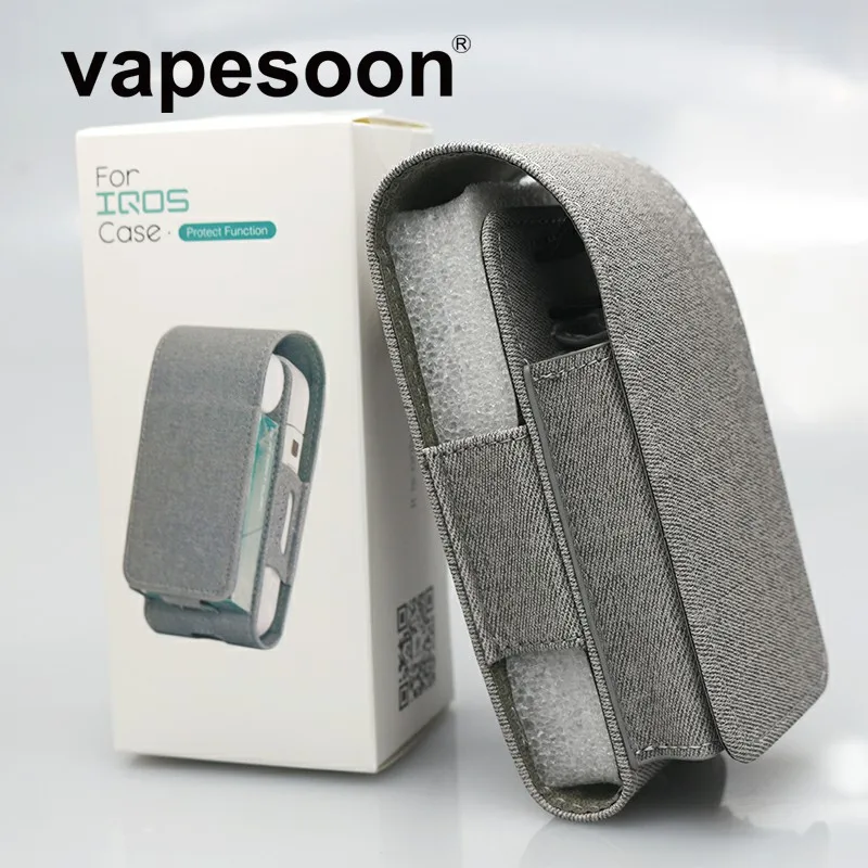 Оригинальный vapesoon IQOS PU кожаный чехол для IQOS 2,4 Plus черный/синий/розовый/серый цвет в наличии Розничная упаковка