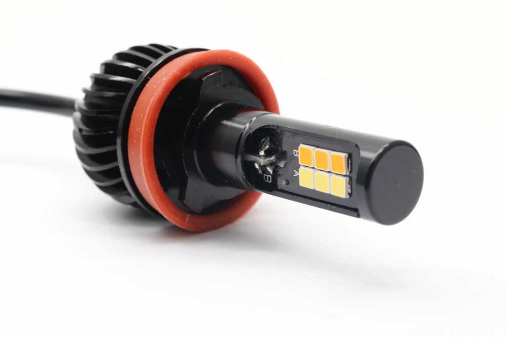 Dual Color Change Headlight H7 H4 LED Fog Light Bulb 6000k White 3000K Yellow H1 H3 H8 H11 9005 9006 880 12V 20W LED Headlights (9)