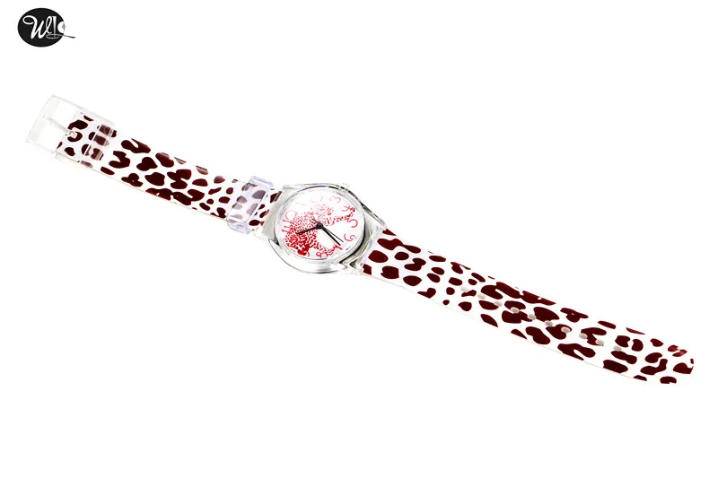Кварцевые часы Лето простые женские часы случайные личности девушка творческая леопардовым узором дизайн водонепроницаемый студент часы