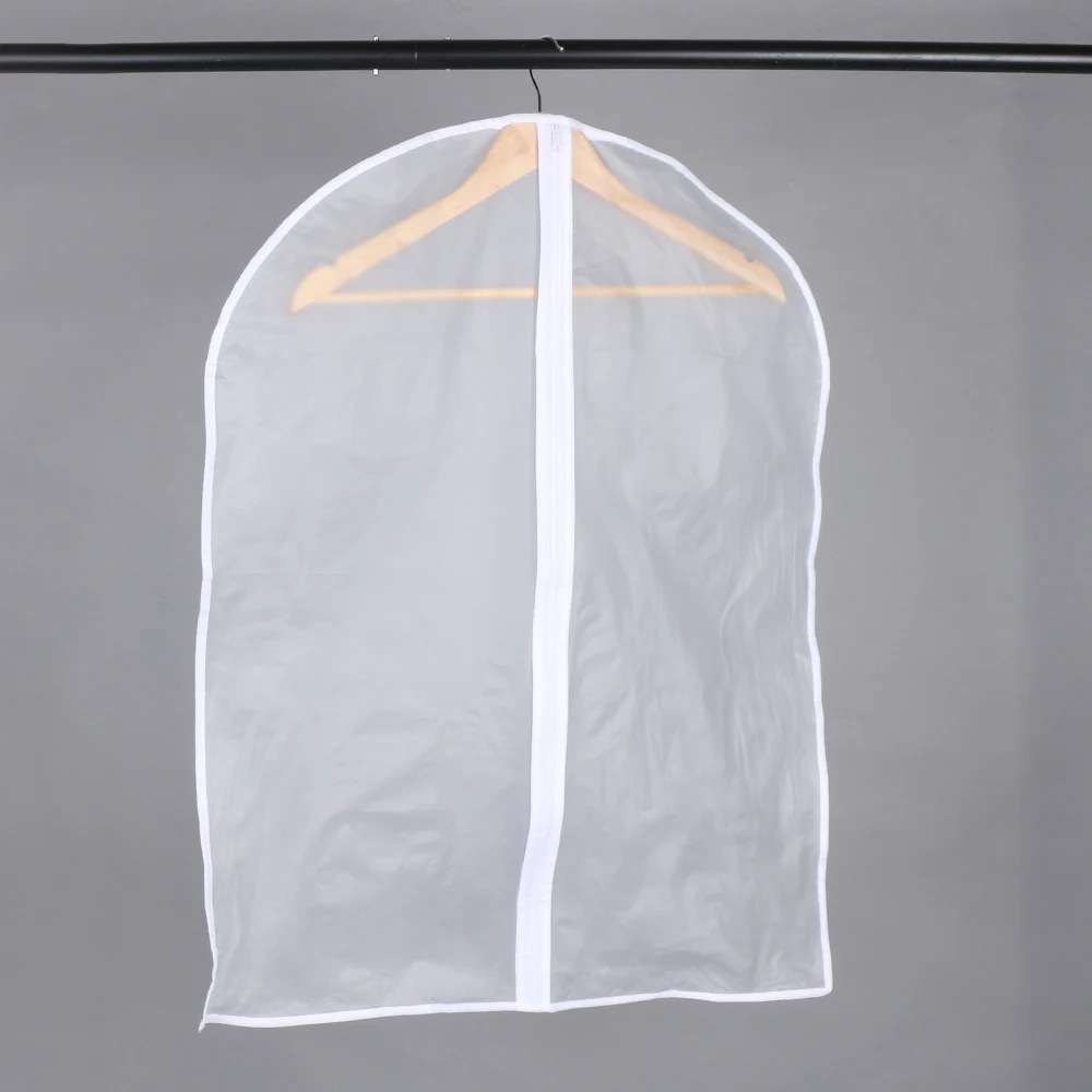Бытовые сумки для хранения гардероба Прозрачное платье белая одежда пальто защита, костюм, покрытие чехол пыленепроницаемые чехлы на молнии протектор