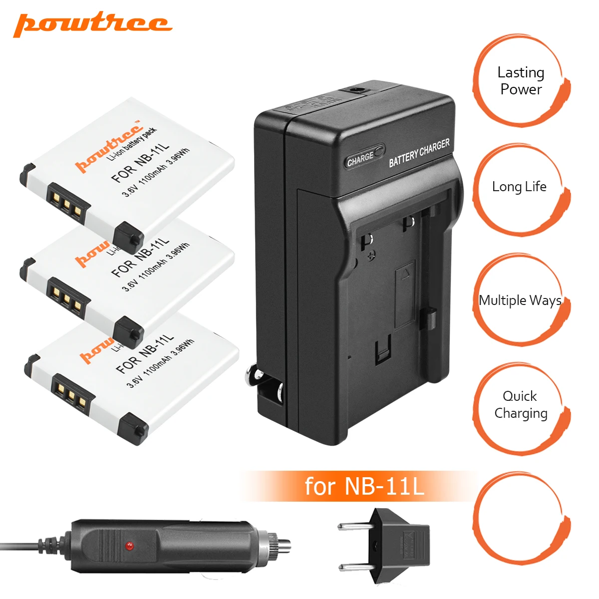 3x NB 11L NB11L аккумулятор + зарядное устройство для Canon PowerShot A2300 A2400 A2500 A2600 A3400 A3500 IS A4000