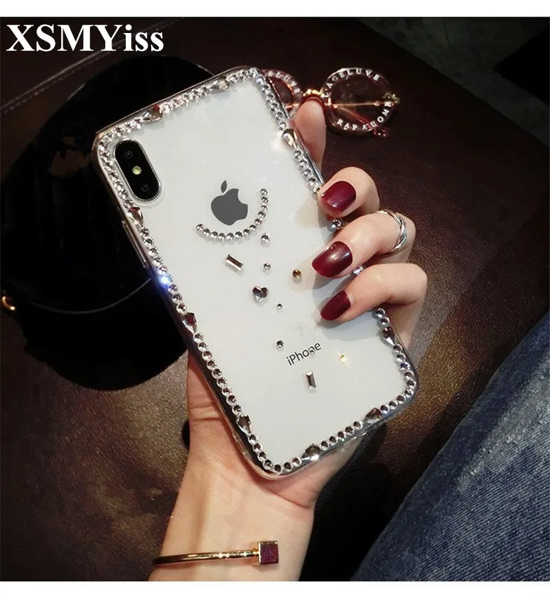Роскошный чехол XSMYiss с блестящими кристаллами для Samsung S6 S7 S8 S9 S10 S11 PLUS Lite Note 5 8 9 10 со