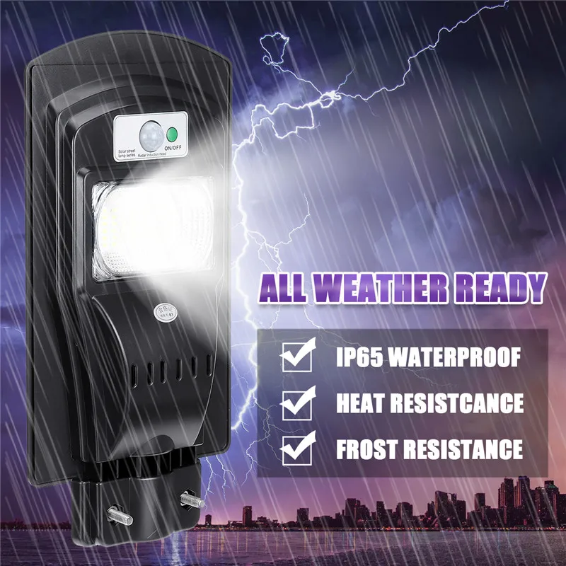 

Super Bright LED Solar Lamp Wall Street Light 40W Dusk to Dawn Motion Sensor Waterproof Security Lamp Solar Lamp for Garden Yard