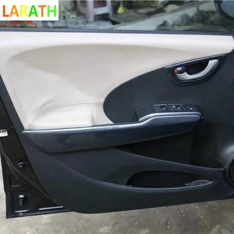 Для Honda Fit Jazz 2007-2012 углеродное волокно Черное Красное дерево переднее рулевое колесо вентиляционное отверстие переключатель окна Внутренняя дверь интерьер 26 шт