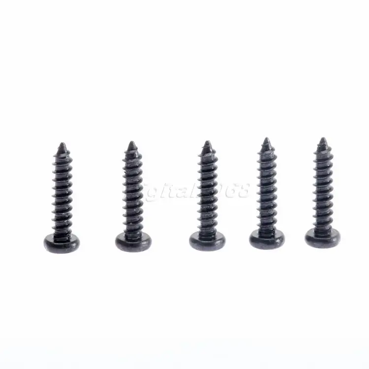 100Ps/Set Black M2x10mm Thread Forming Screws Cross Head Screws For