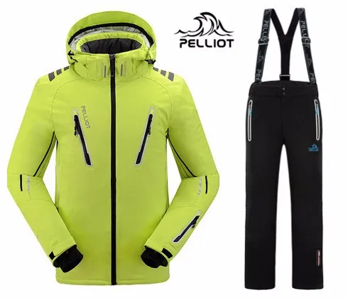 DHL гарантия подлинный Пелльо мужские лыжные костюмы куртка+ брюки Для мужчин водонепроницаем, дышащий Кемпинг - Цвет: color1