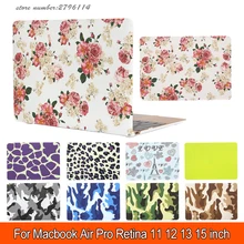 Матовый Жесткий защитный чехол с цветами для Macbook air 11/дюймов 13 дюймов, чехол для Macbook Pro 13/15 дюймов для Macbook Pro retina 12 13/15