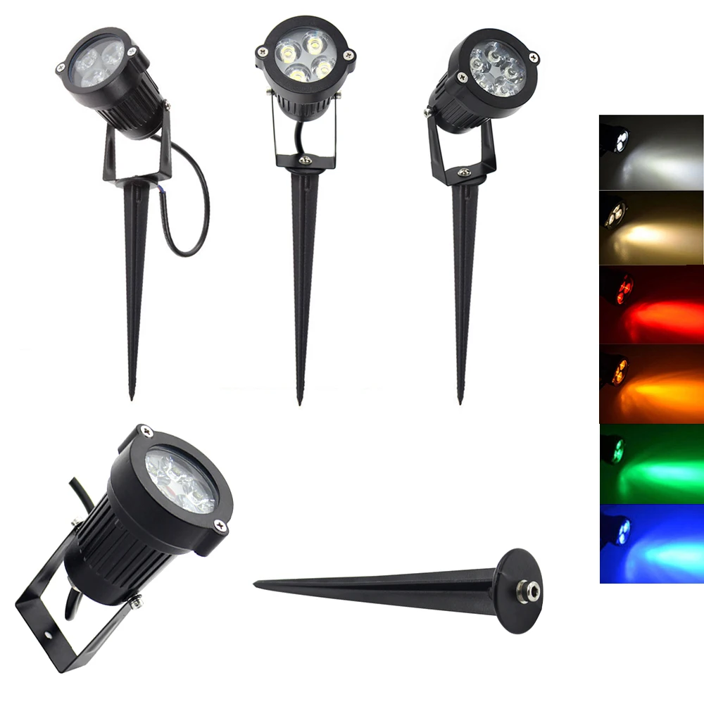 Outdoor Garden LED Light 3W 4W 5W Lawn Lamp Spotlight AC 85 265V