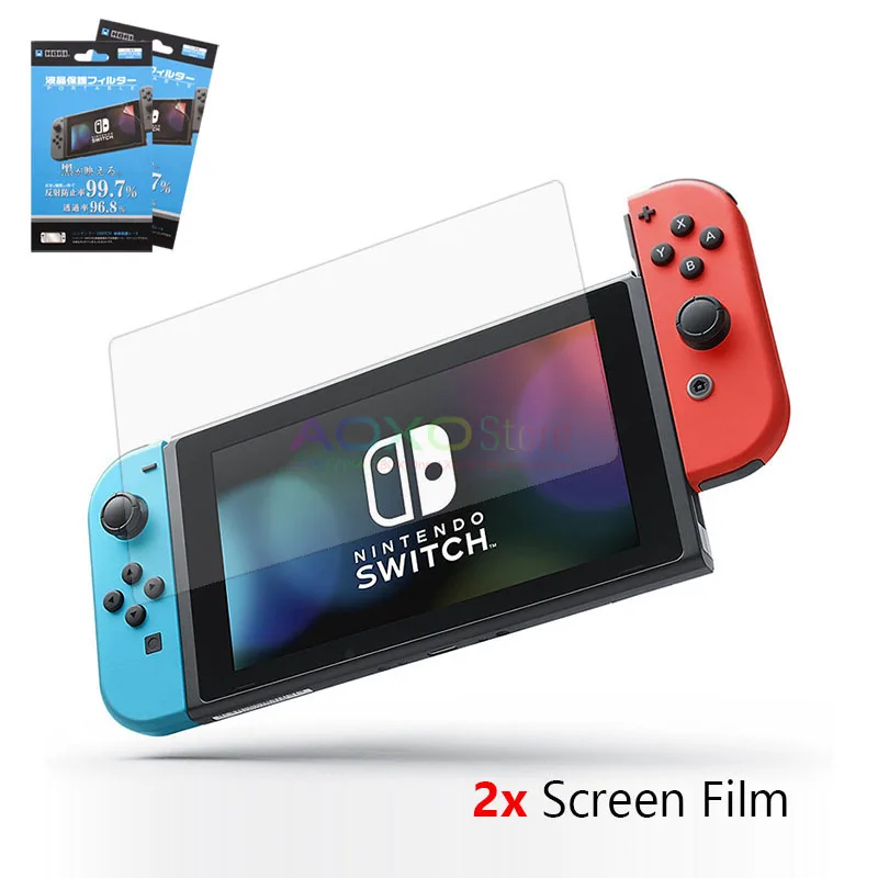 

2x Anti-glare HD Ultra Clear Protective Film for Nintendo Switch NS Console Screen Protector Cover Skin Game Accessories