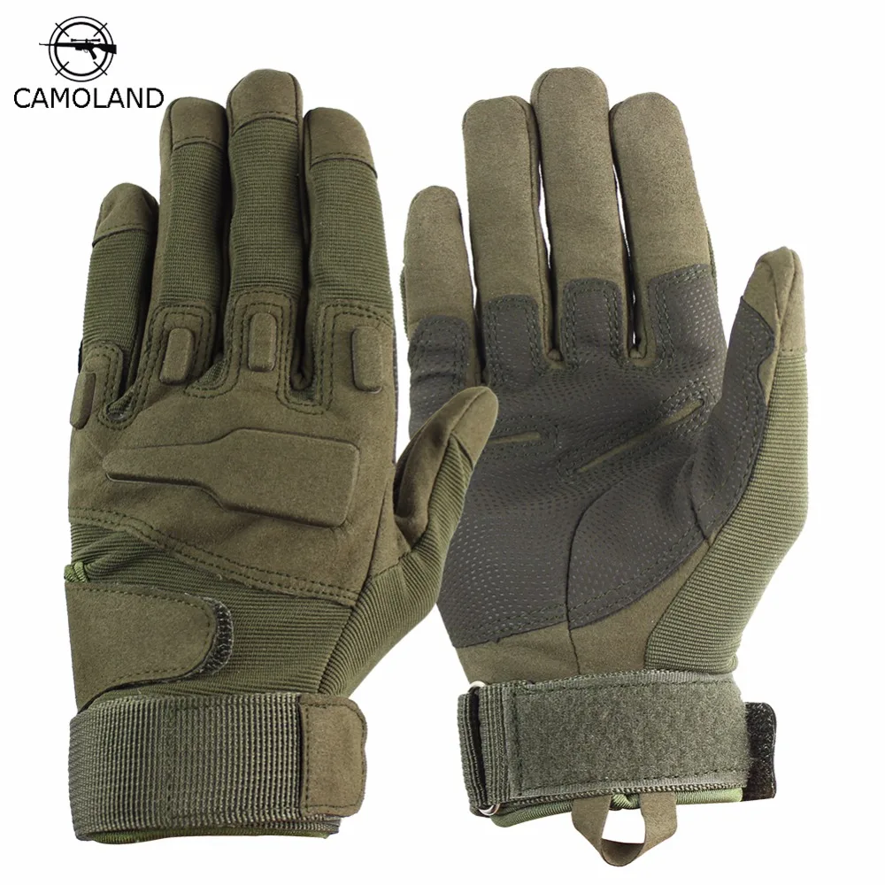 Outdoor Black Army Military Tactical Motorcycle ​Anti-Slip Full Finger Gloves US 