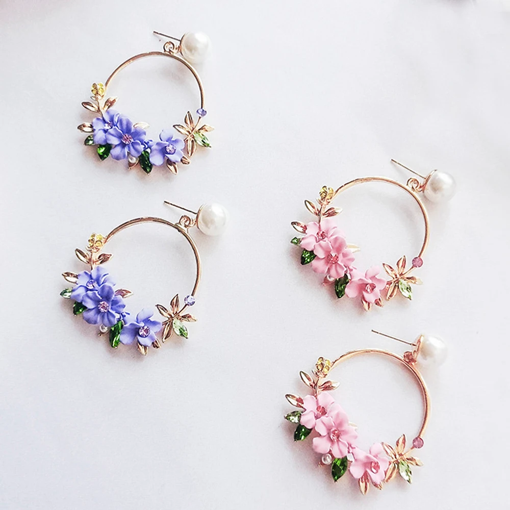 Jardme Cherry Polymer Clay Earrings for Women Korean Pearl H Earrings Boho Fashion Jewelry ...
