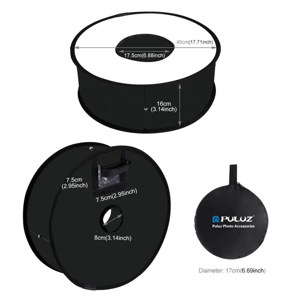Koop Flash Light Opvouwbare Diffuser Voor Camera 45 cm Ronde Stijl Macro Portret Foto Softbox SpeedLite Camera Diffuser