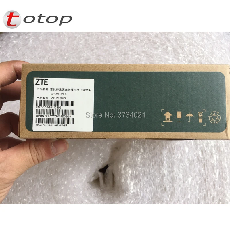 20 шт. zte F643 onu gpon ont FTTH fiberhome модем 100% новый f643 1GE GPON ONU ONT с английской