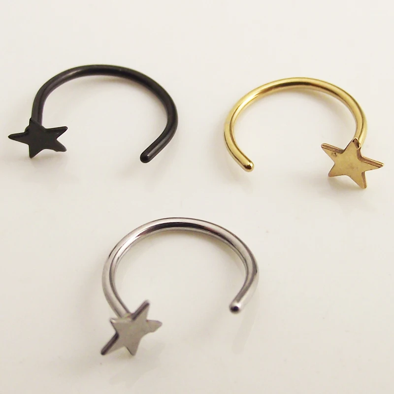 Buy 1Piece Medical Nostril 316 Stainless Steel Star