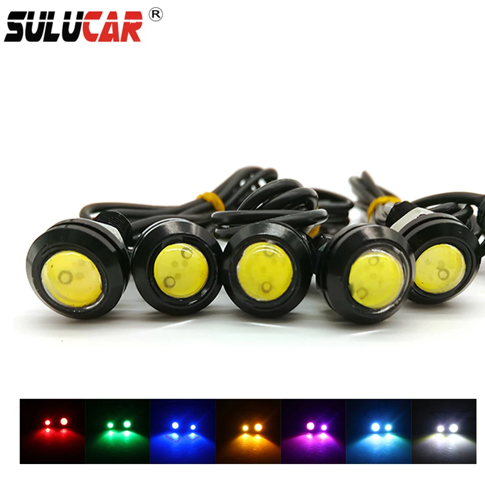 

SULUCAR 6 Pcs 18 mm Led Eagle Eye DRL 12v Daytime Running Lights Parking Signal Lamp Source Backup Reversing Parking Signal