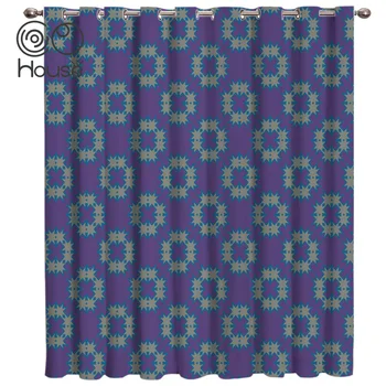

COCOHouse Bohemia Retro Ethnic Purple Kitchen Fabric Decor Kids Curtain Panels With Grommets Window Treatment Ideas Curtains