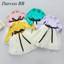 Детское платье для девочек; свадебное платье принцессы с длинными рукавами; Детский костюм; вечерние платья-пачки для дня рождения; одежда для малышей на весну и осень