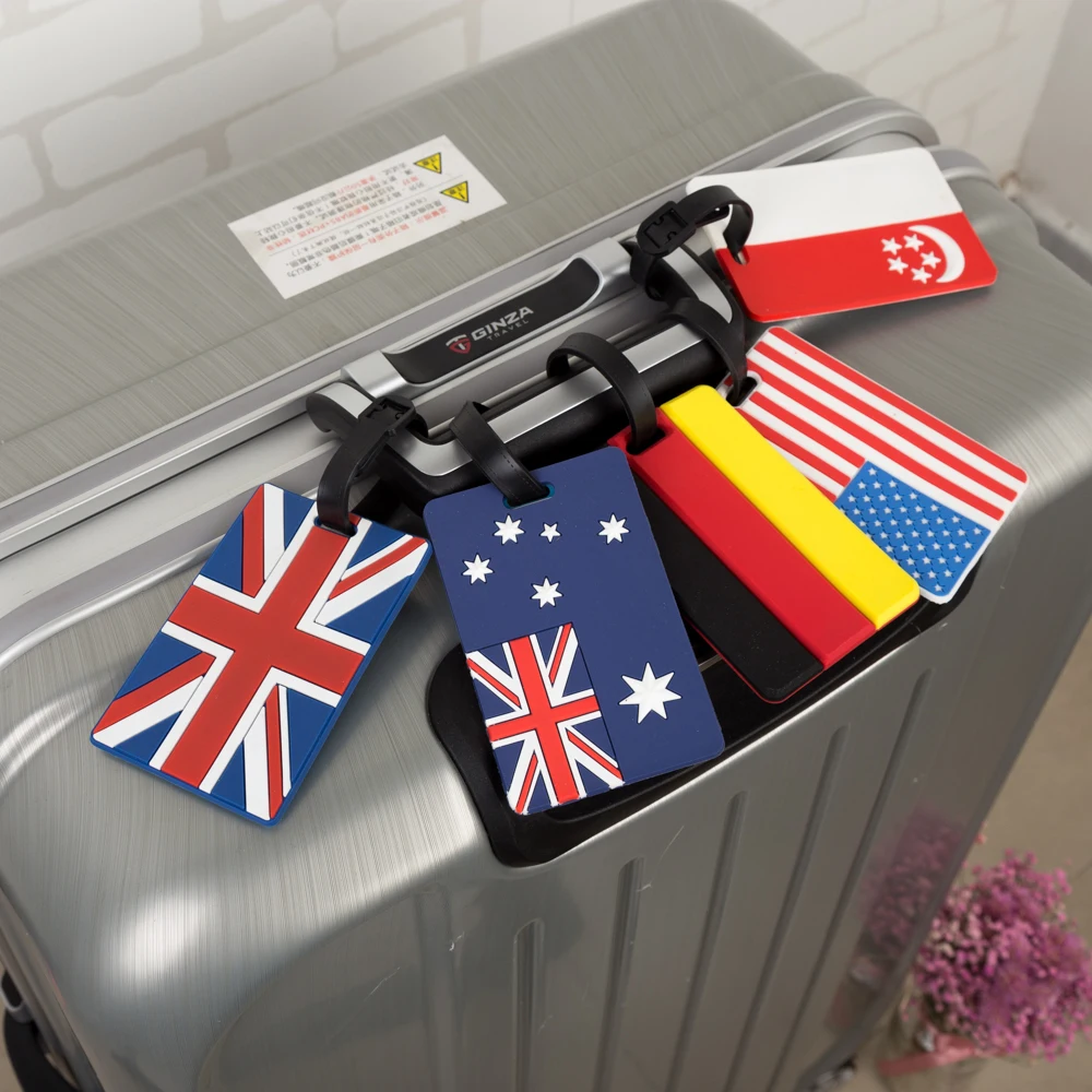 

Travel Accessories Luggage Tag Luggage Cover for Travel Suitcase Tag National Flag Luggage Cover Cute Portable Label ID Holder