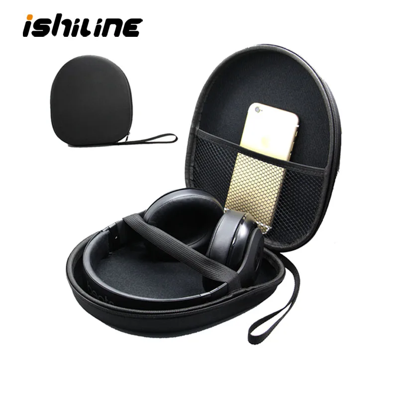 صدمات سماعة حقيبة التخزين الأدوات الالكترونيات المنظم سماعة مربع أسود السفر كابل حقيبة