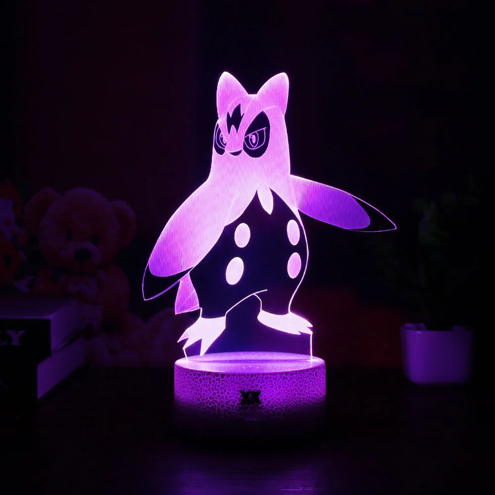 Новые свитера Pokemon Mimikyu/Хо-Oh/purrloin/Magikarp «Pokemon Go»; роликой/Rayquaza/prinplup/politoed/lugia мультфильм 3D светильник светодиодный Прохладный 7 видов цветов ночной Светильник