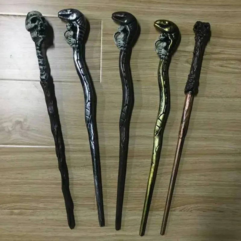 

Free shipping Harry potter magic wand stage prop for children snake head skull staff stick for children's Christmas toys