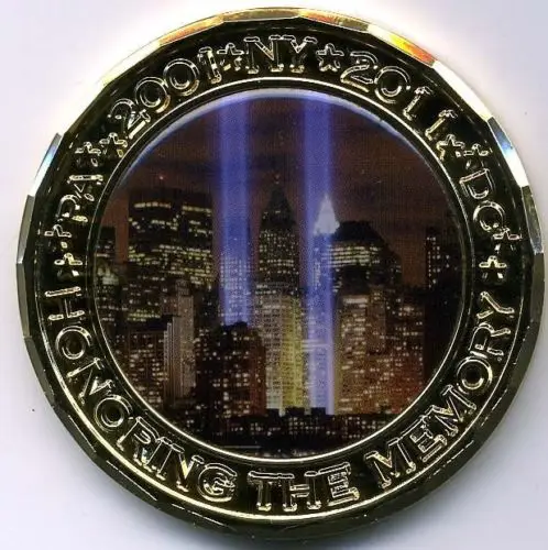 

10th Anniversary Sept. 11 Honoring The Memory Military Challenge Coin United States Armed Forces Pursuing The Justice 911 coins