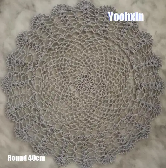 

NEW cotton lace table place mat cloth crochet dish placemat tea coffee round pad dining coaster cup mug Christmas doily kitchen