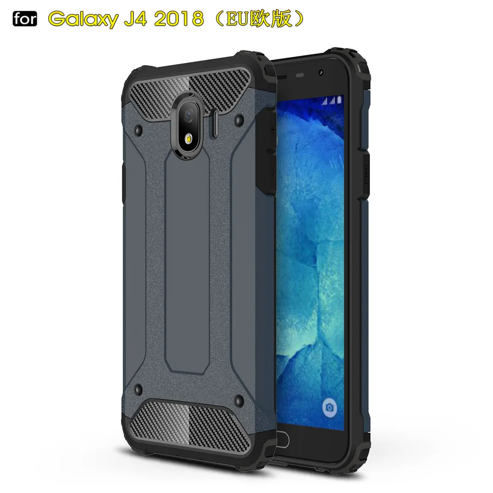 Coque 5.5For samsung Galaxy J4 чехол для samsung Galaxy J4 SM J400 J400f Sm-J400 Sm-J400f телефона чехол-лента на заднюю панель - Цвет: Navy