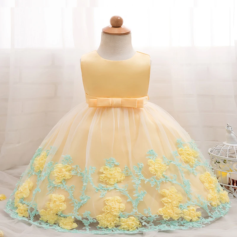 Платье с цветочным узором для маленьких девочек; винтажное платье; Fille; вечерние бальные платья принцессы; одежда для дня рождения; платье на крестины для малышей; Vestido