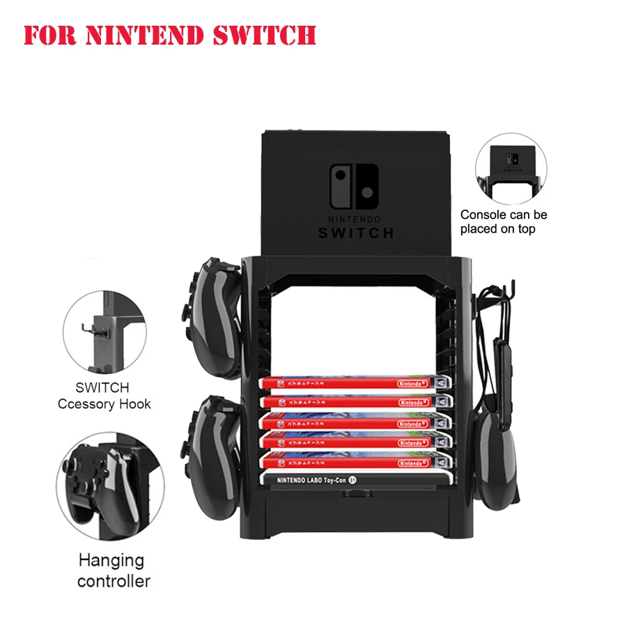  Multifunctional Disk Storage Tower Game Card Box Storage Stand Holder Bracket for Nintend Switch NS