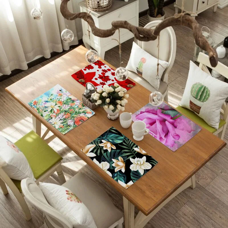 

Table Mat for Dining Tableware Pad Plastic Table Mat Placemats Pads Bowl Coaster Kitchen Accessories Placemat for Dining Table