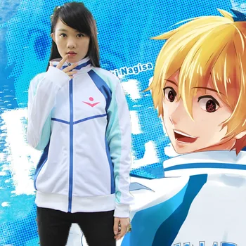 

Anime Free! Nanase Haruka Sweatshirts Cosplay Costume European and American Men women uniforms zipper Jacket Hooded sweater
