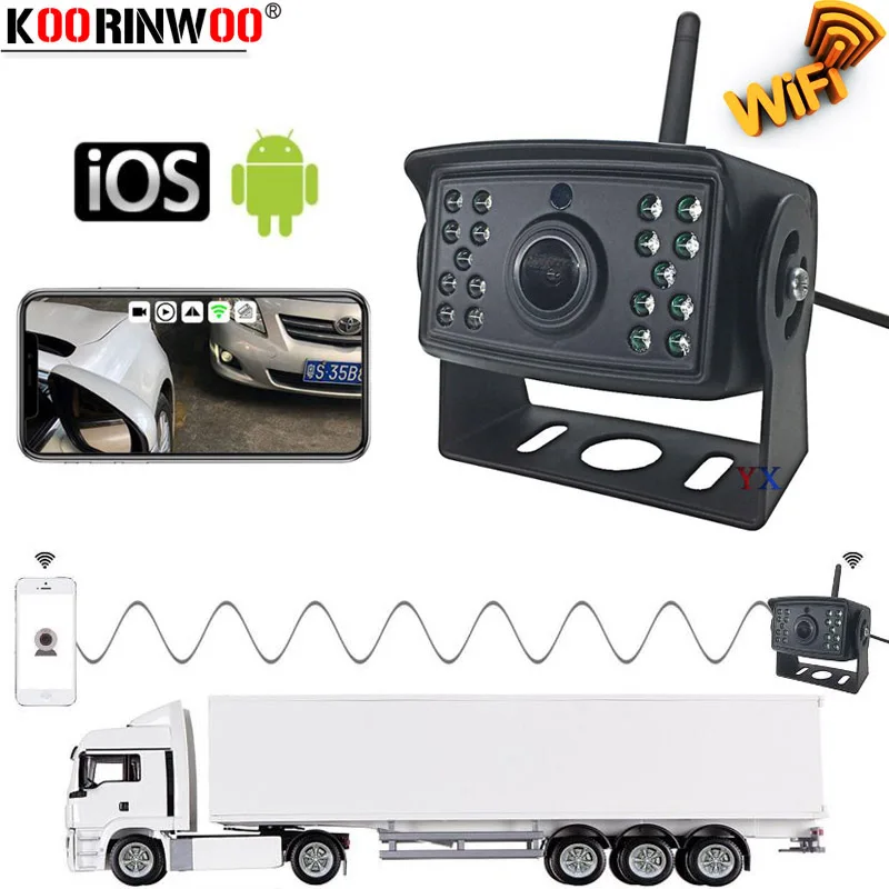 Koorinwoo Wireless Car Rear View Camera Front / Side WIFI Camera Dash Cam Star Night Vision Tachogr