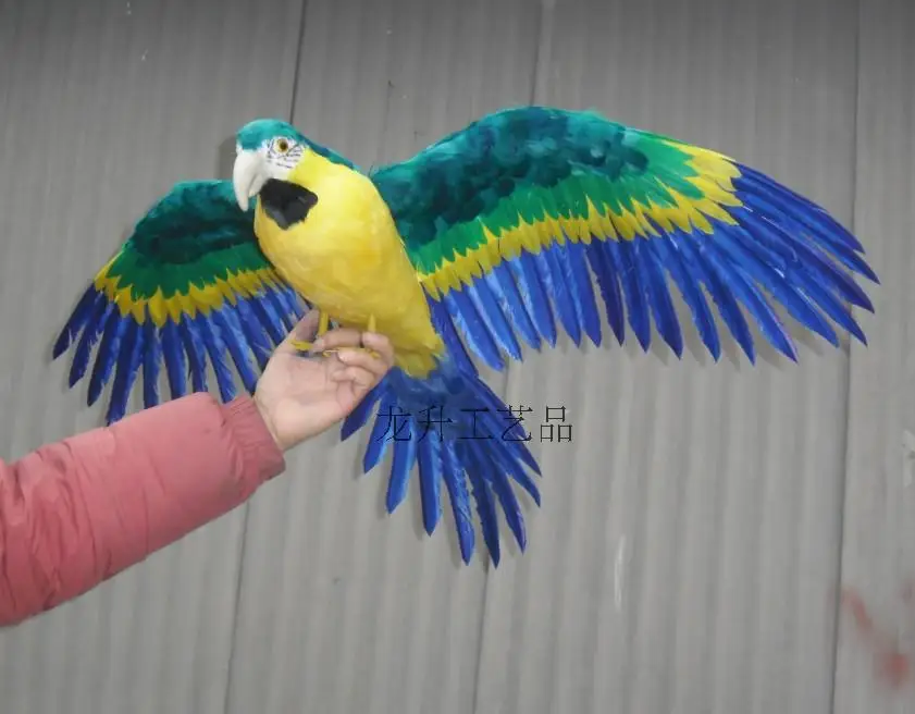 

simulation parrot feathers bird large 45x60cm spreading wings parrot model,photography,teaching props,decoration a1919