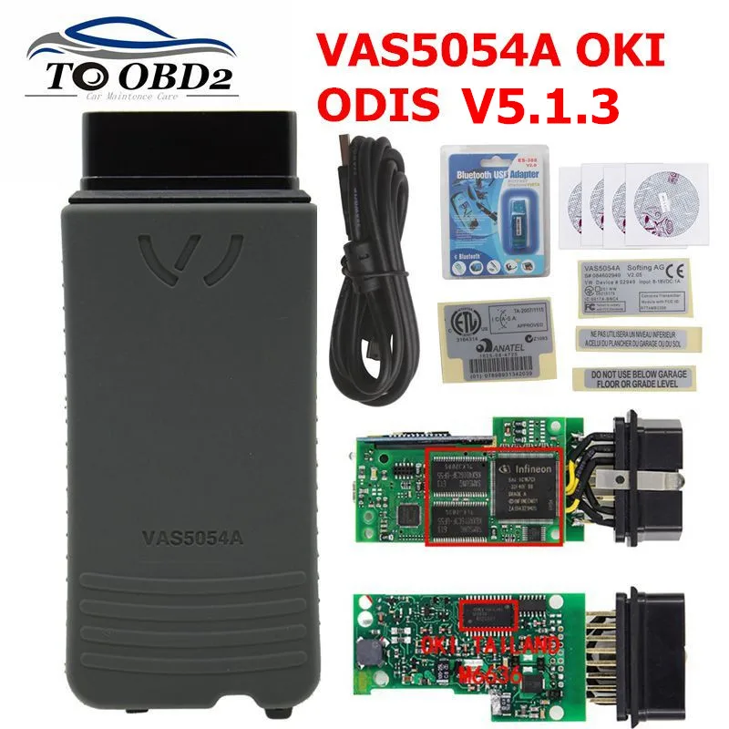 

Newest VAS5054A OKI Full Chip Keygen VAS5054 Original ODIS V5.1.3 VAS 5054A 5.1.3 Support UDS Protocol code reader Scanner
